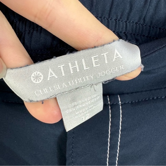 Athleta Chelsea Utility Joggers Navy Blue Loungewear Pants Active athletic - Picture 5 of 5